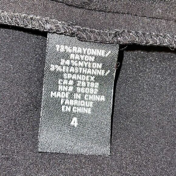 Dalia Womens Long Sleeve Collared Rayon Blend Button Front Jacket Black Size 4 - Picture 6 of 8